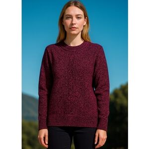 Lee Women's Marled Red Crewneck Sweater